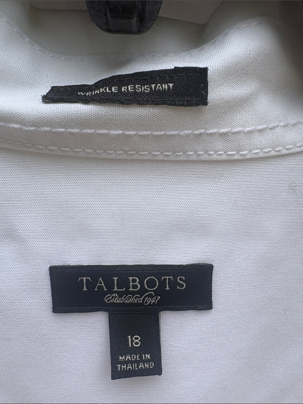 Talbots White Wrinkle-Resistant 3/4-Length Sleeved Shirt - Picture 2 of 14